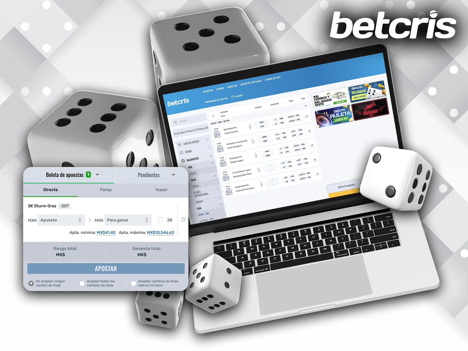 Cómo apostar en Betcris México y comenzar a jugar.