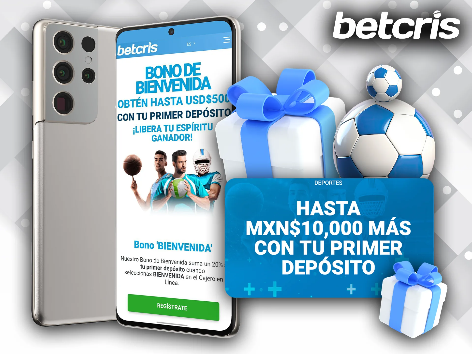 Bonificación deportiva de bienvenida disponible para usuarios de Betcris.