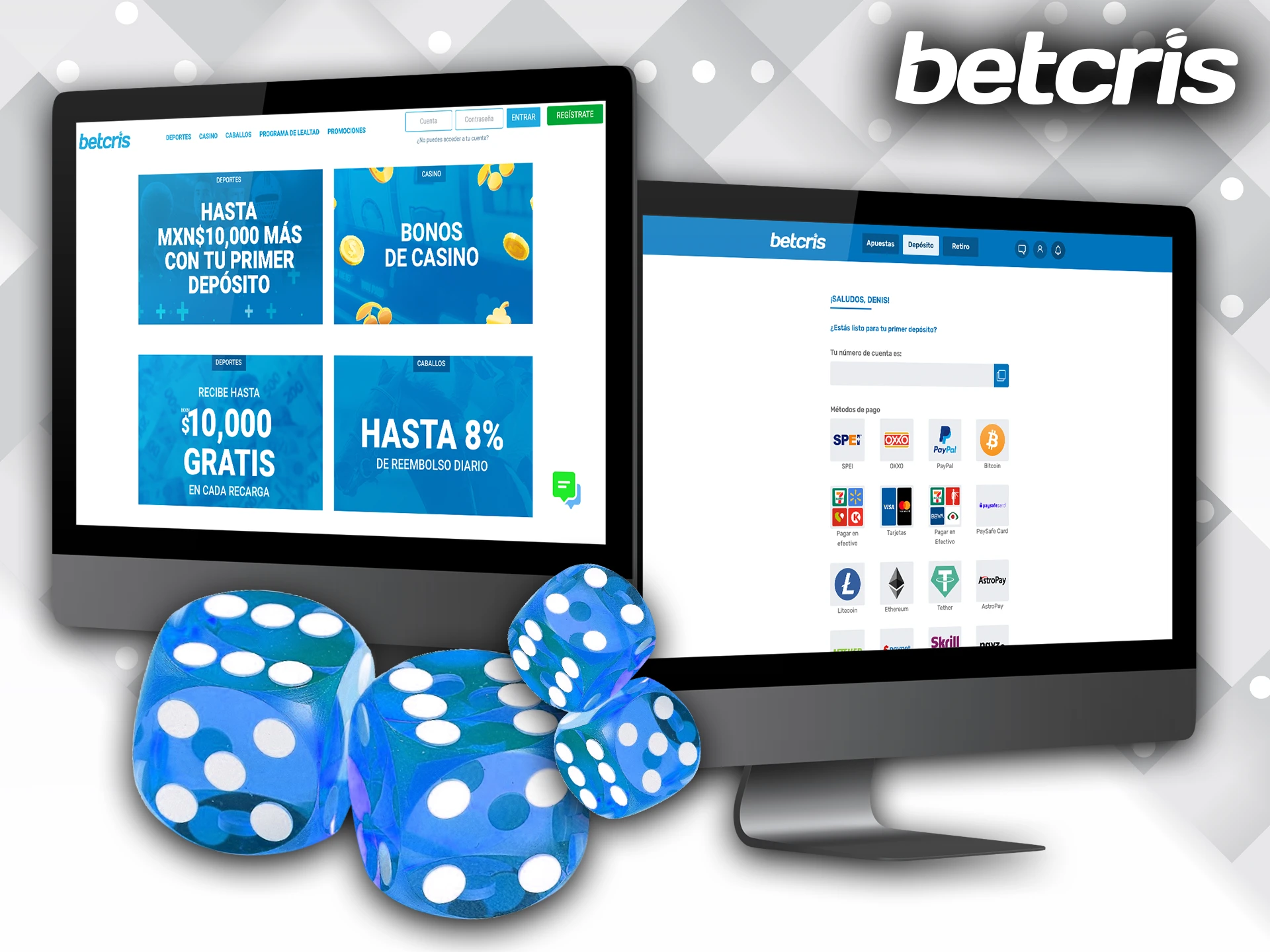 Depósito y activación de bonificaciones en Betcris.