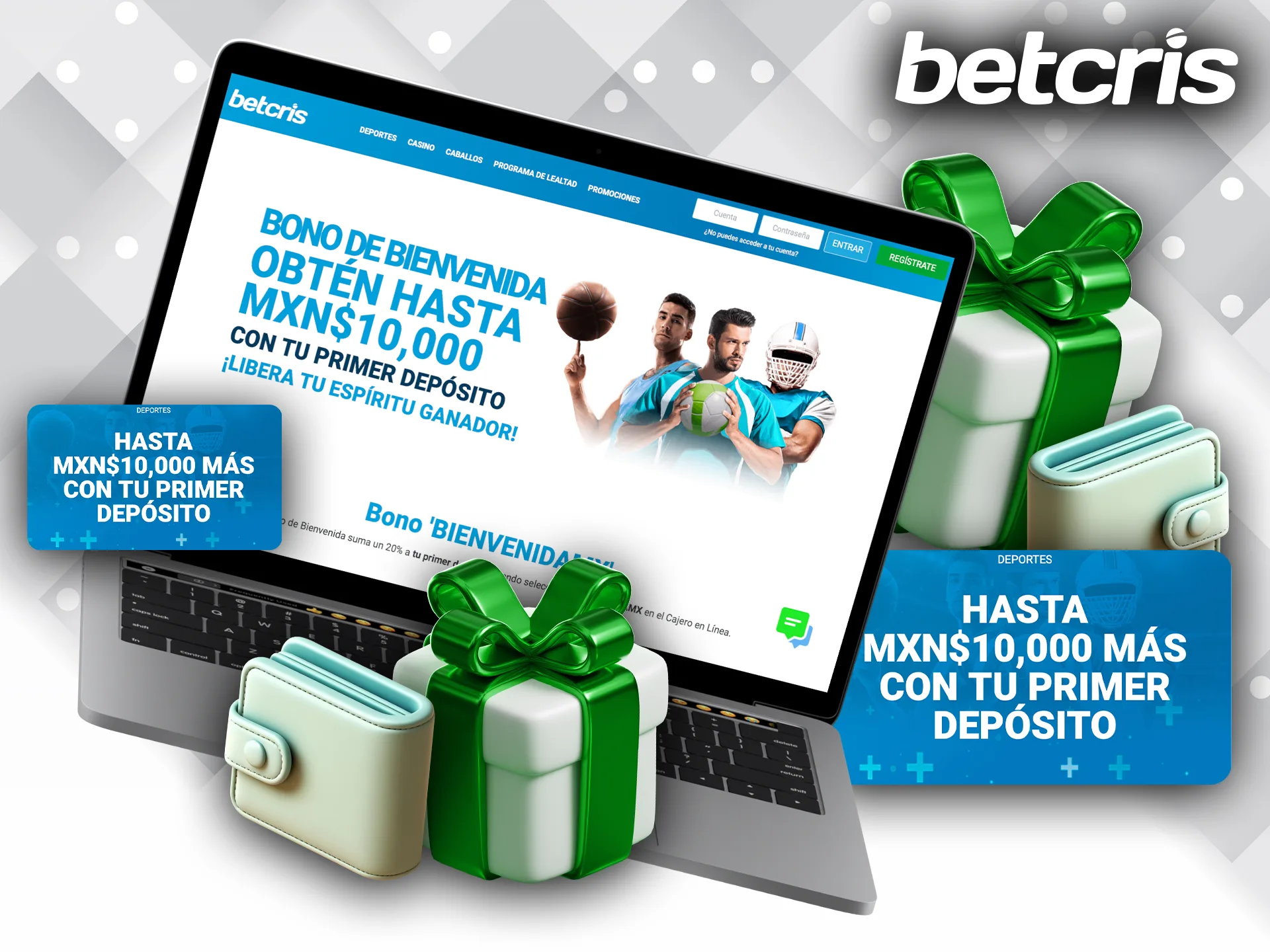 Disfruta de la bonificación deportiva de bienvenida al realizar tu primer depósito.