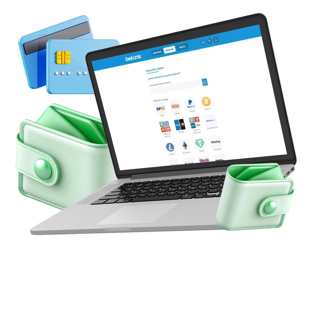 Depósito y retiro rápidos y seguros en Betcris México.