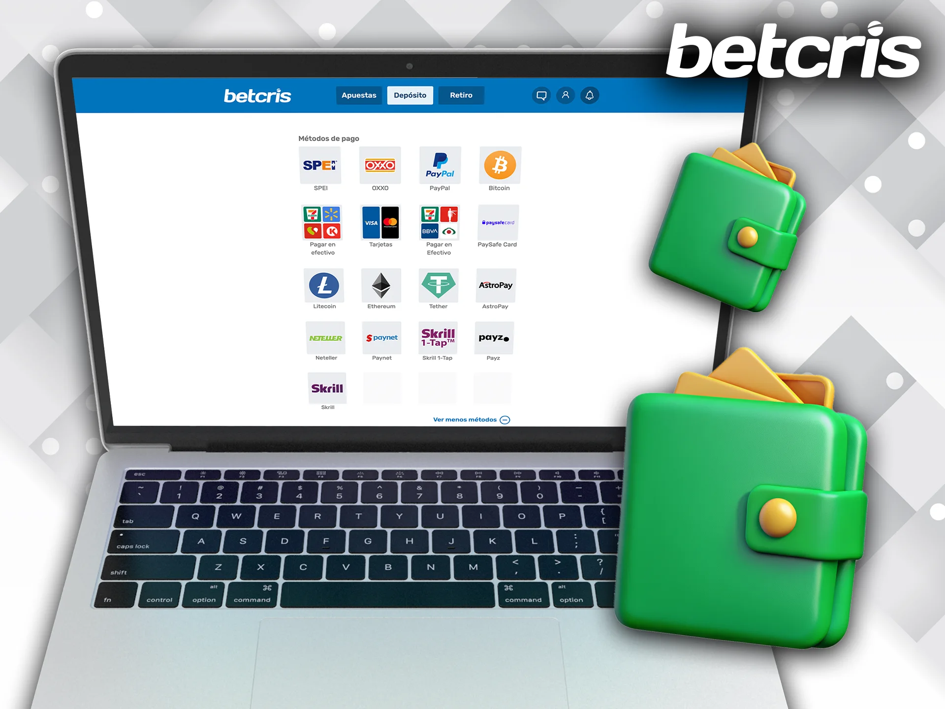 Descubre qué sistemas de pago se admiten en Betcris.