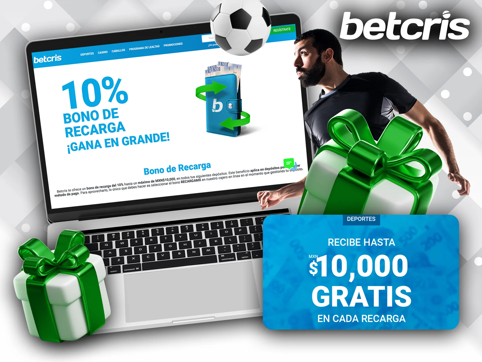 Disfruta de la bonificación de recarga semanal y apuesta al fútbol sin límites.