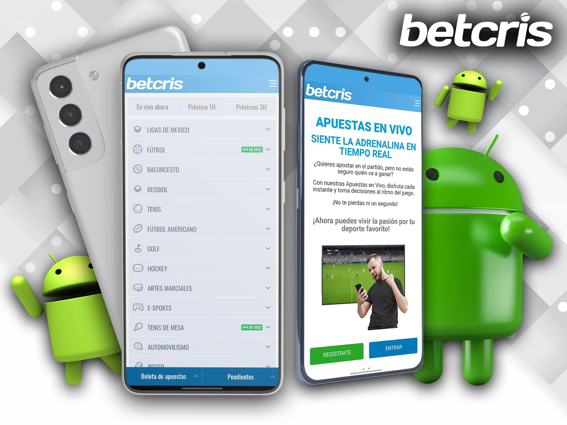 Descarga la app de Betcris México para Android.