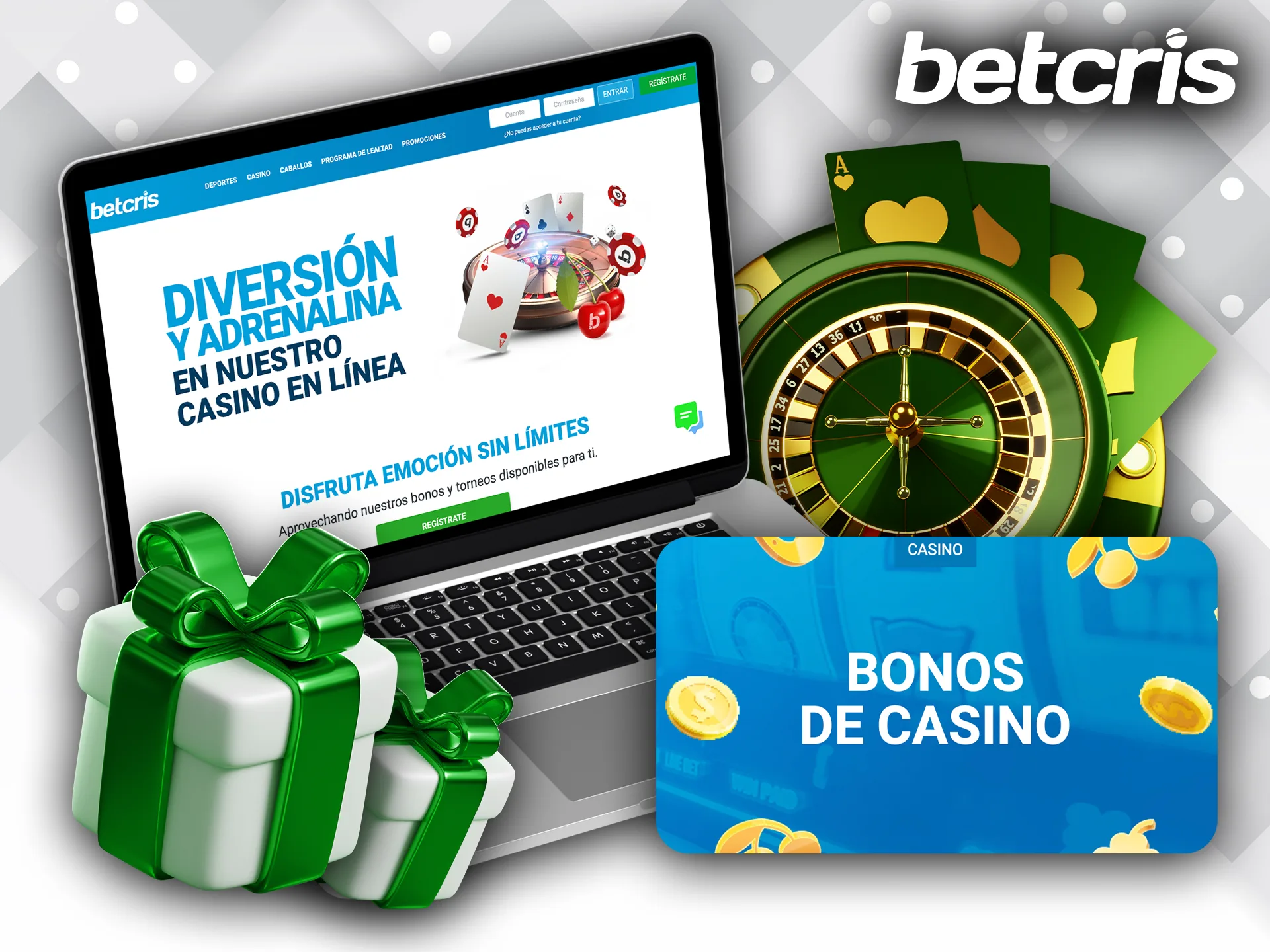 Bono de bienvenida exclusivo para jugadores de casino en Betcris México.