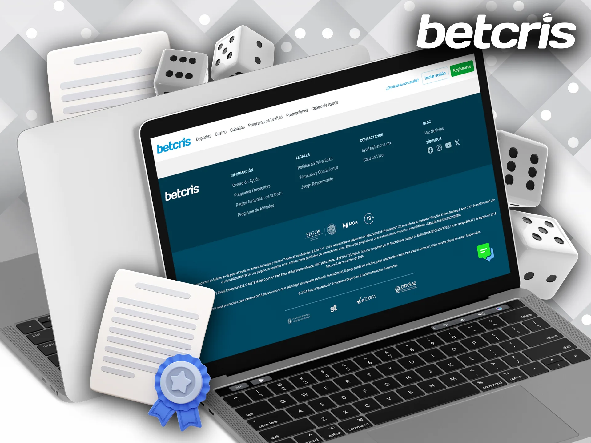 Licencia y normativa que respaldan la seguridad en Betcris México.