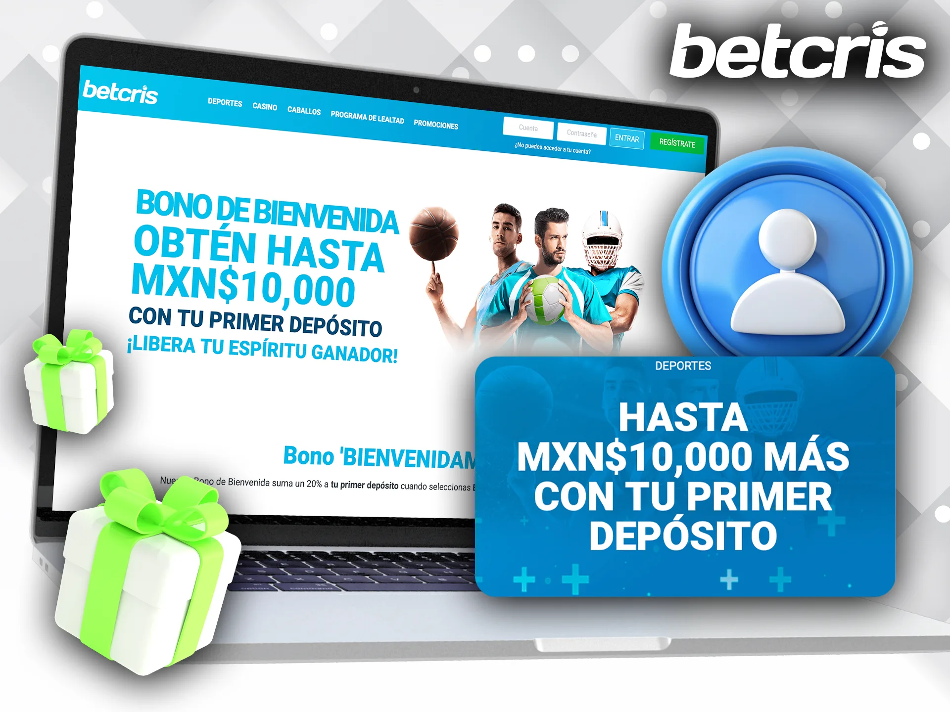 Aprovecha la bonificación deportiva de bienvenida exclusiva en Betcris México.